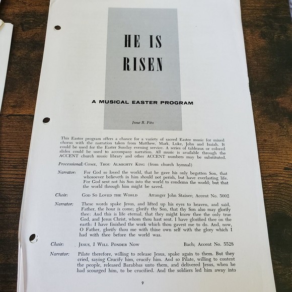 Accent Gospel Trumpet Company Church Music Library Vintage 1957 Sheet Music MN - Picture 11 of 12